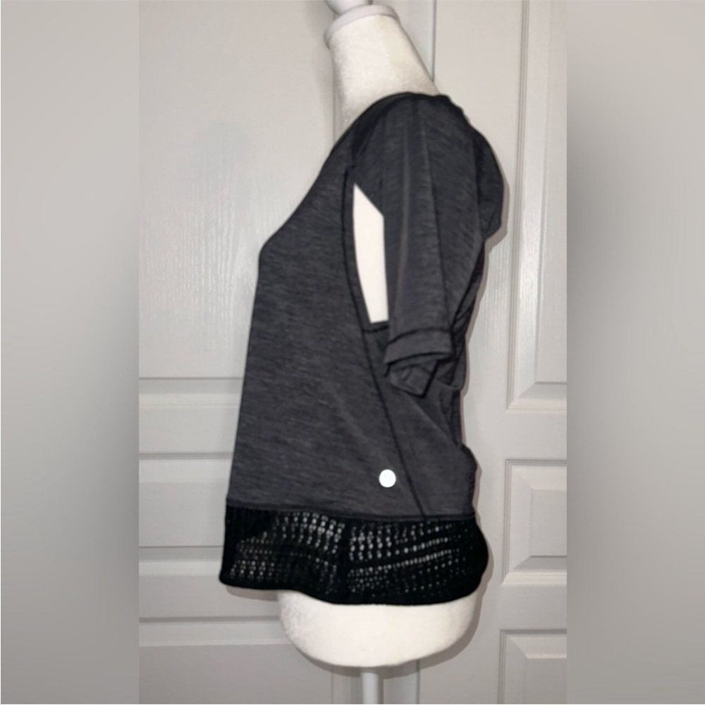 Lululemon Sun Runner Short‎ Sleeve Black Size 4 - Picture 8 of 13